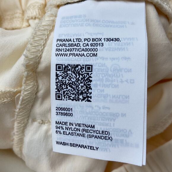 Prana Send Off Pant Women's M Sweet Cream Wide Leg Relaxed Straight High Rise - Picture 7 of 12